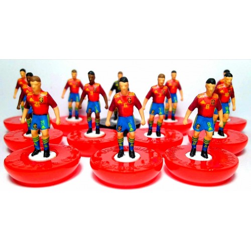 Subbuteo Andrew Table Soccer Spain 2021-22 National Team on Classic Hasbro bases